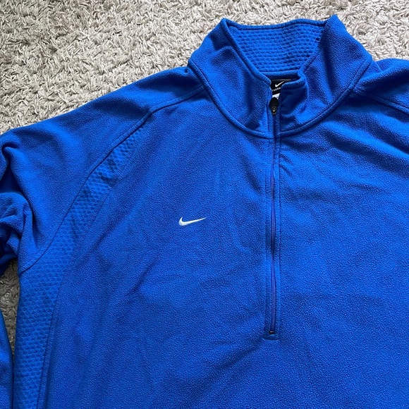 EUC Men’s Nike Blue Fleece Therma-fit Pullover Jacket 107544-493 size XXL - Picture 2 of 7